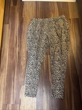 Muk Luks Kids Leopard Print Leggings - Beige and Black